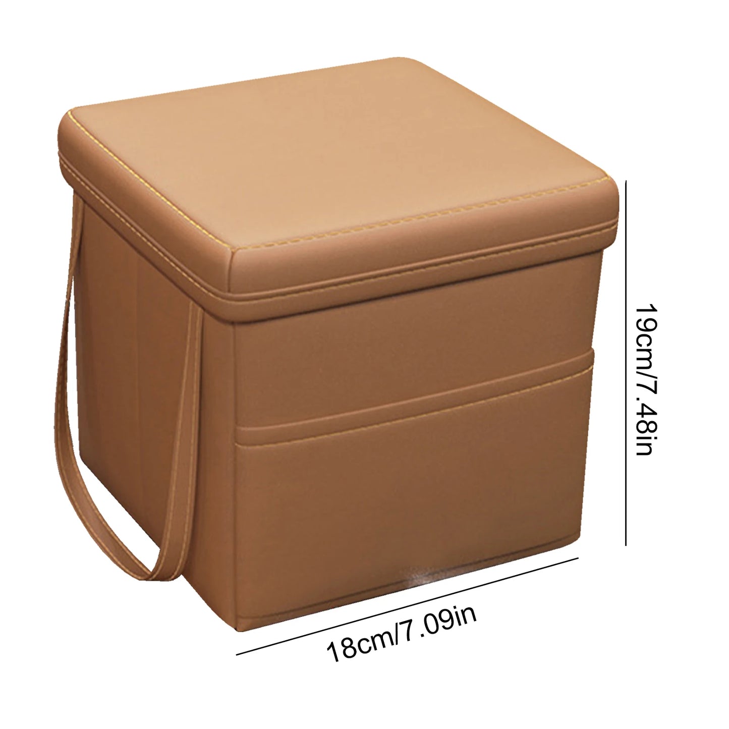 CoffreZen™ LuxeFold – Coffre de Rangement Pliable en Simili Cuir pour Voiture & SUV