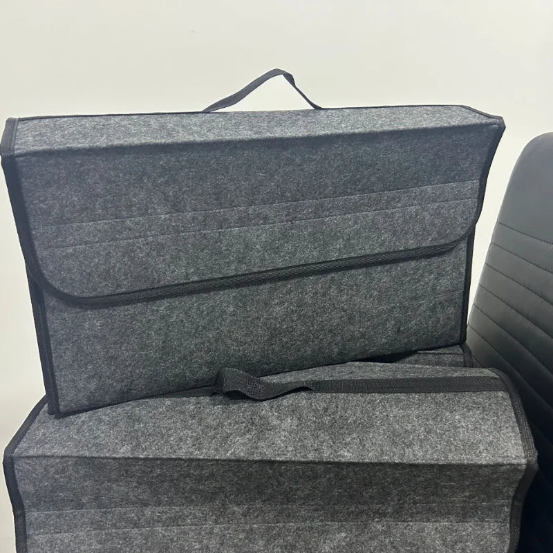 Organisateur de Coffre CoffreZen™ FeltBox – Feutre Gris, Antidérapant & Élégant