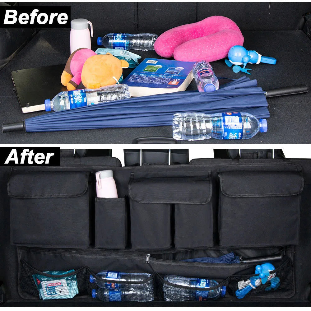 Organisateur de Coffre CoffreZen™ Backseat Pro – 9 Poches Suspendu, Grande Capacité