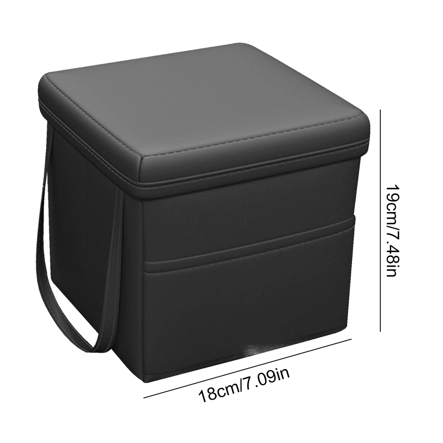 CoffreZen™ LuxeFold – Coffre de Rangement Pliable en Simili Cuir pour Voiture & SUV