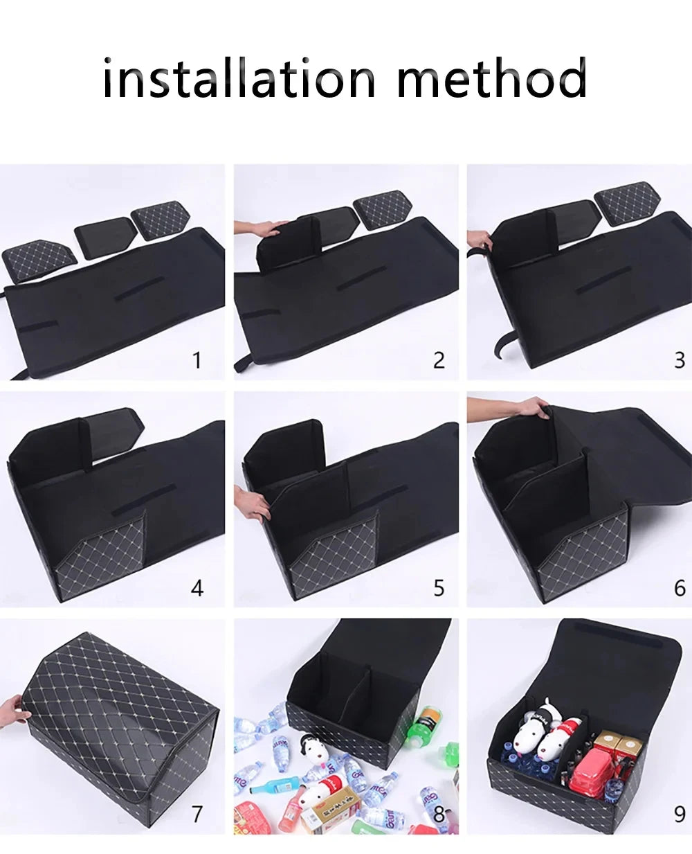 Organisateur de Coffre Pliable CoffreZen™ – Grande capacité avec couvercle