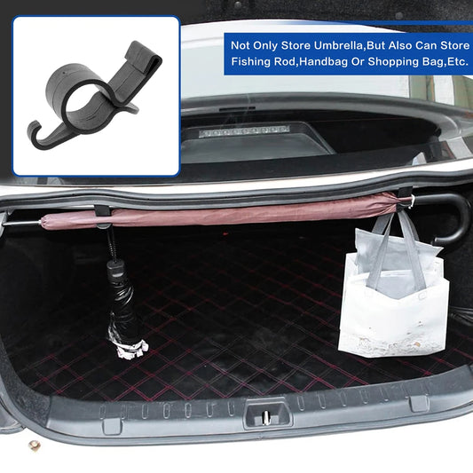 CoffreZen™ ClipDry – Support Parapluie Coffre Voiture (1 ou 2 pièces)